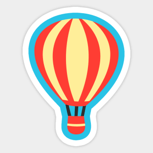 Classic Red and Yellow Hot air Balloon Sticker